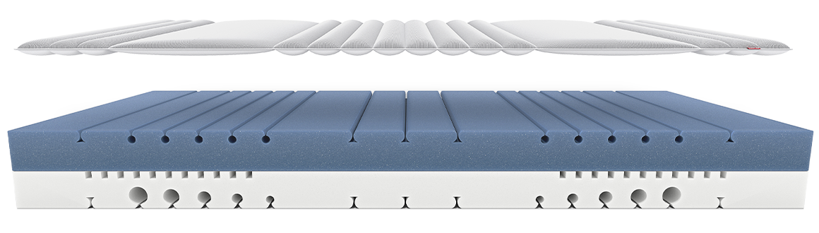 Topper unosi się nad materacem.