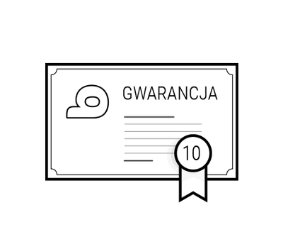 Ikona ukazująca coś na wzór certyfikatu z napisem gwarancja.
